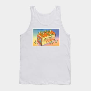 Ad for Oranges, Sunshine State, Florida postcard Tank Top